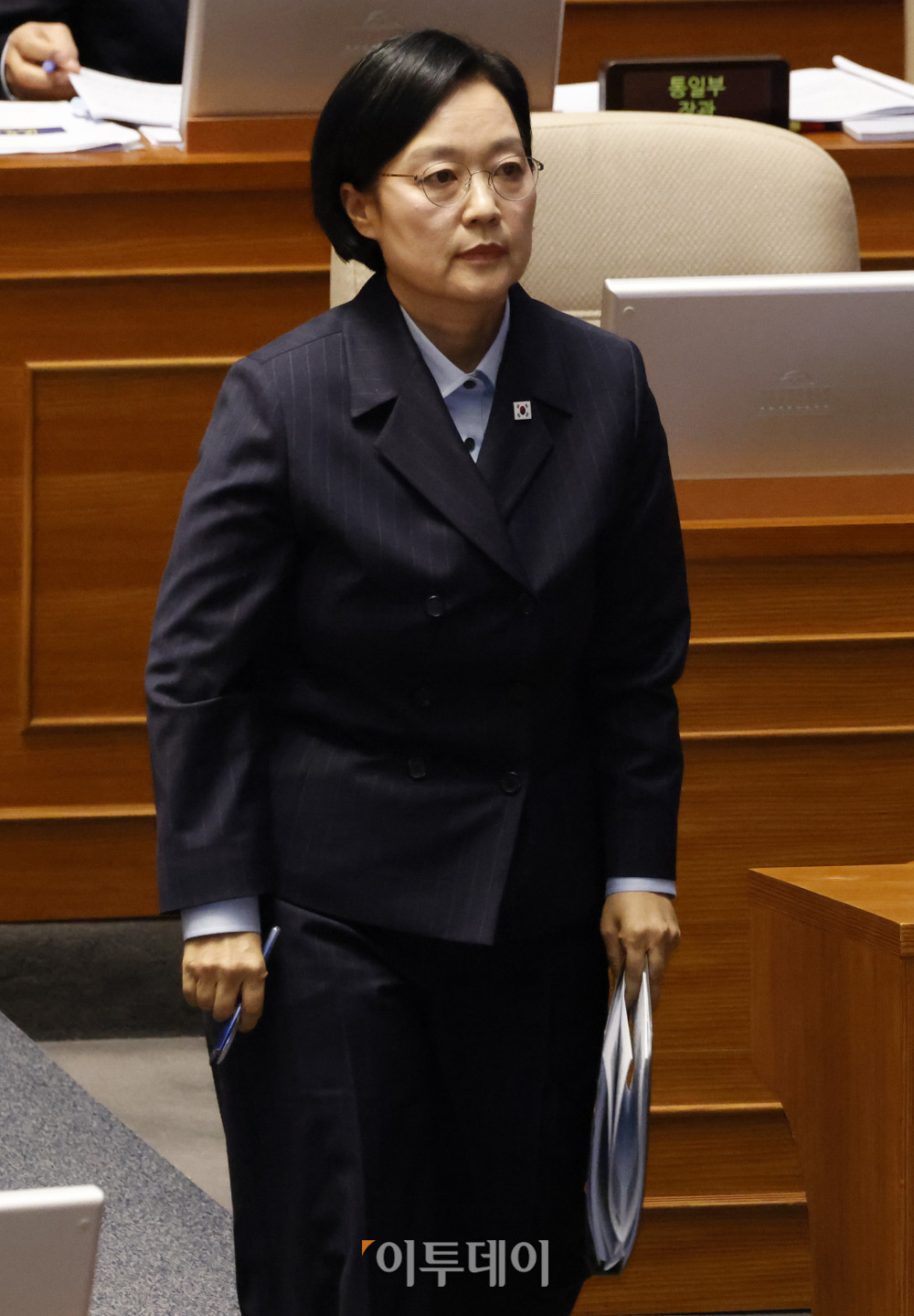 ▲한성숙 국무총리가 10일 서울 여의도 국회 본회의에서 열린 외교·통일·안보 분야 대정부질문에 참석하고 있다. 고이란 기자 photoeran@