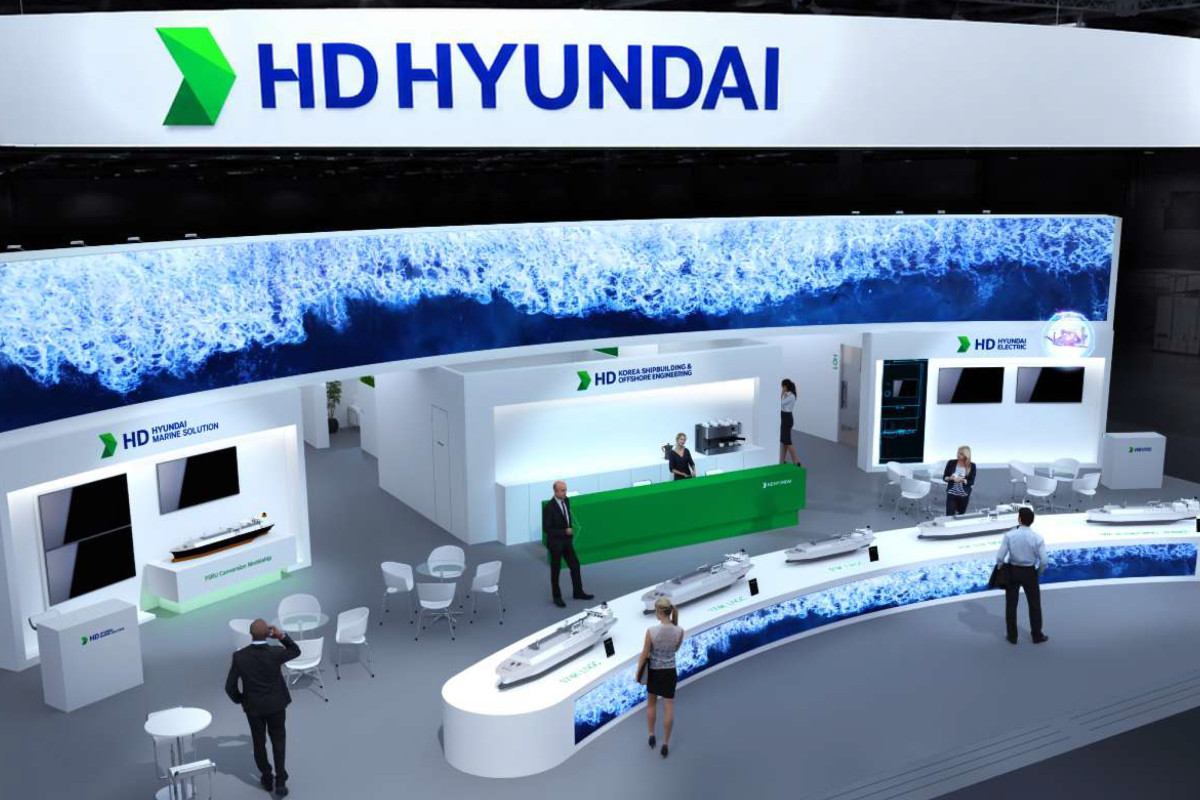 ▲가스텍 2026에 참가한 HD현대의 부스 조감도 (HD현대)
