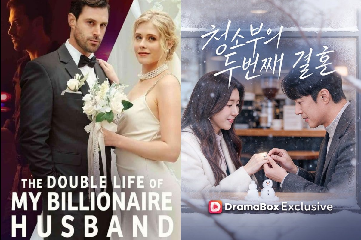 ▲숏폼 드라마 'The Double Life of My Billionaire Husband', '청소부의 두 번째 결혼' 포스터. (사진제공=릴숏, 드라마박스)