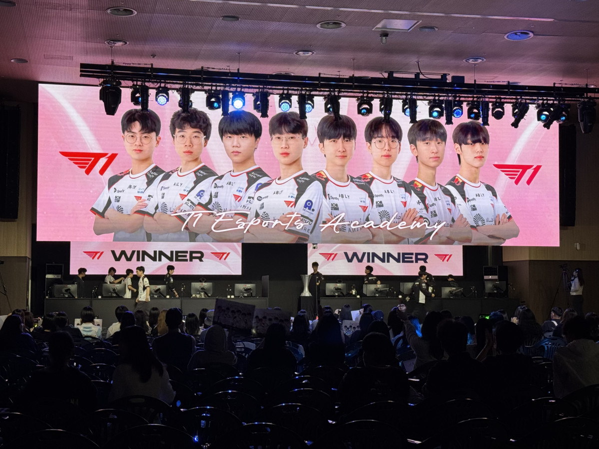 ▲15일 2026 LCK CL 결승전 T1A vs KT 1세트에서 승리한 T1A. (노희주 기자 noit@)