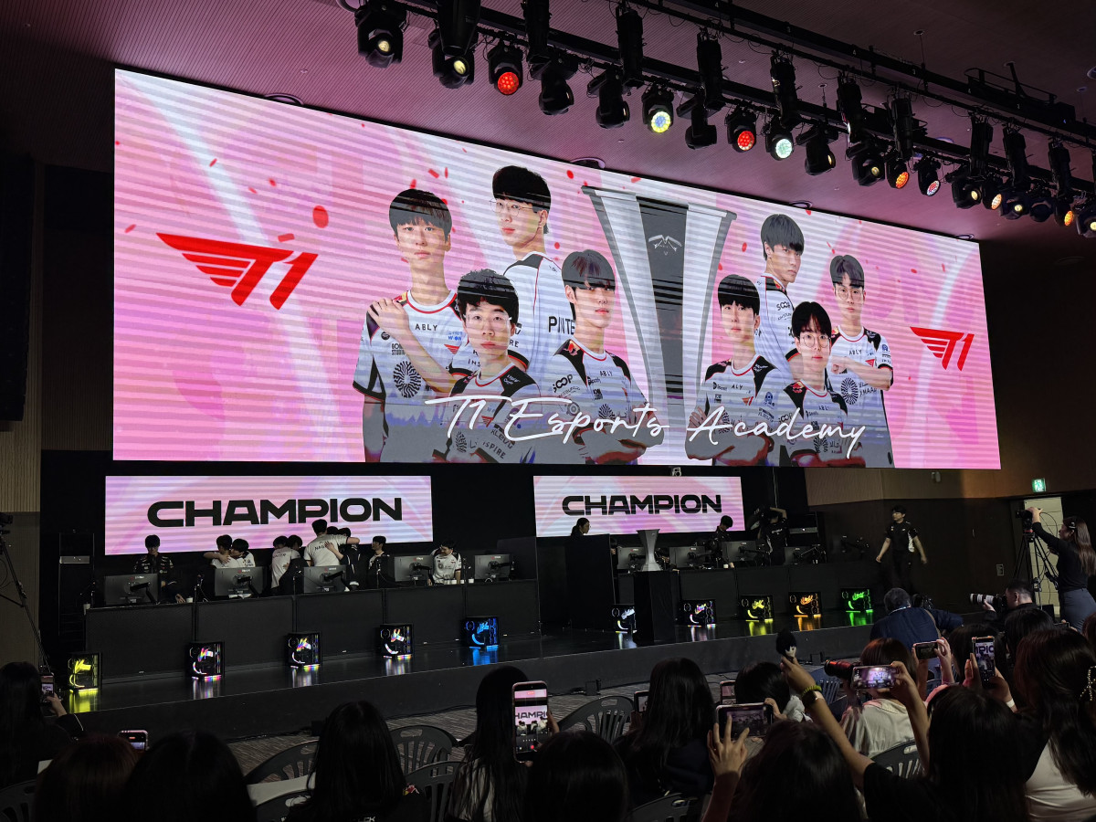 ▲15일 2026 LCK CL 결승전 T1A vs KT 3세트에서 승리한 T1A. (노희주 기자 noit@)