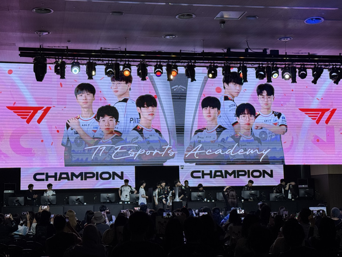 ▲15일 서울 마포구 WDG 스튜디오 홍대에서 열린 2026 LCK CL 플레이오프 최종결승전에서 T1 e스포츠 아카데미가 KT 롤스터 챌린저스를 꺾고 승리했다. (노희주 기자 noit@)