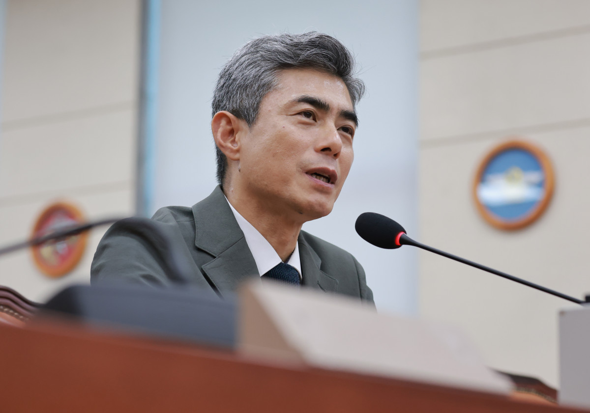 ▲강신철 국방부 장관 후보자가 16일 국회 국방위원회에서 열린 인사청문회에서 위원 질의에 답하고 있다. (사진제공=연합뉴스)