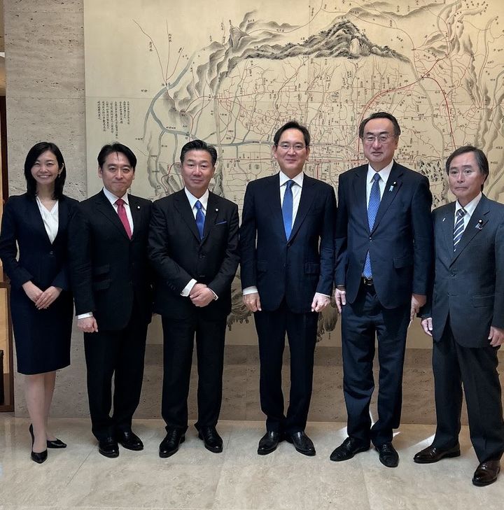 ▲이재용 삼성전자 회장이 일본 참의원 대표단과의 오찬 회동을 가졌다. (사진제공=히라키 다이사쿠 공명당 참의원 국회대책위원장 X)