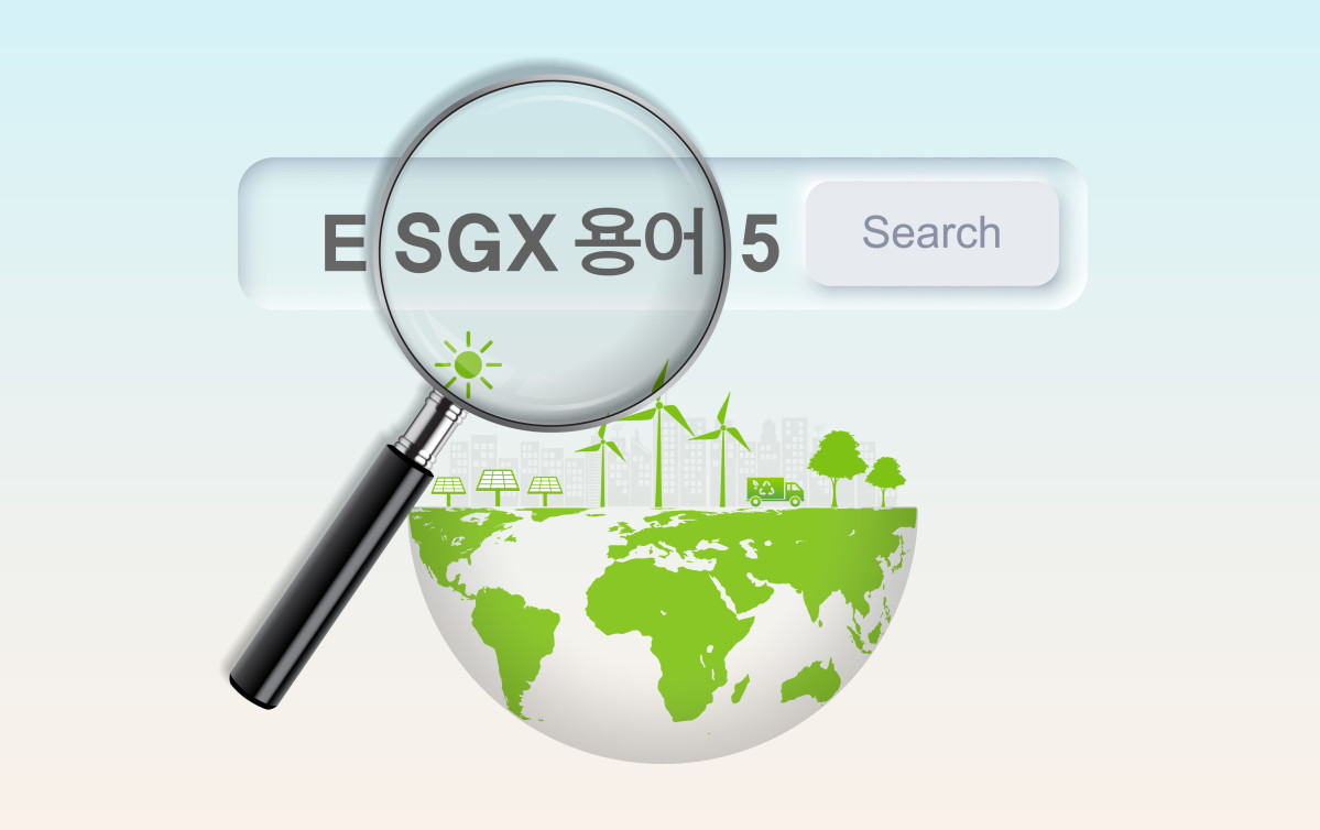 ▲ESG 규제와 녹색전환 정책 변화가 빨라지는 가운데, 2024년 주요 키워드가 검색창과 지구, 신재생에너지 아이콘, 도시 풍경 등으로 표현된 참고 이미지가 사용되고 있다.