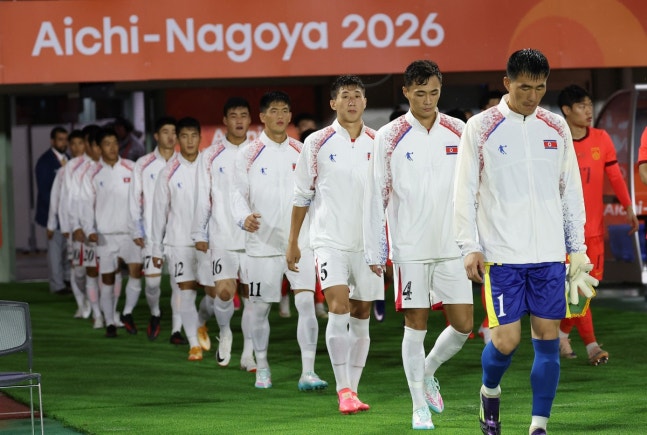 ▲북한 남자 축구팀. (연합뉴스)