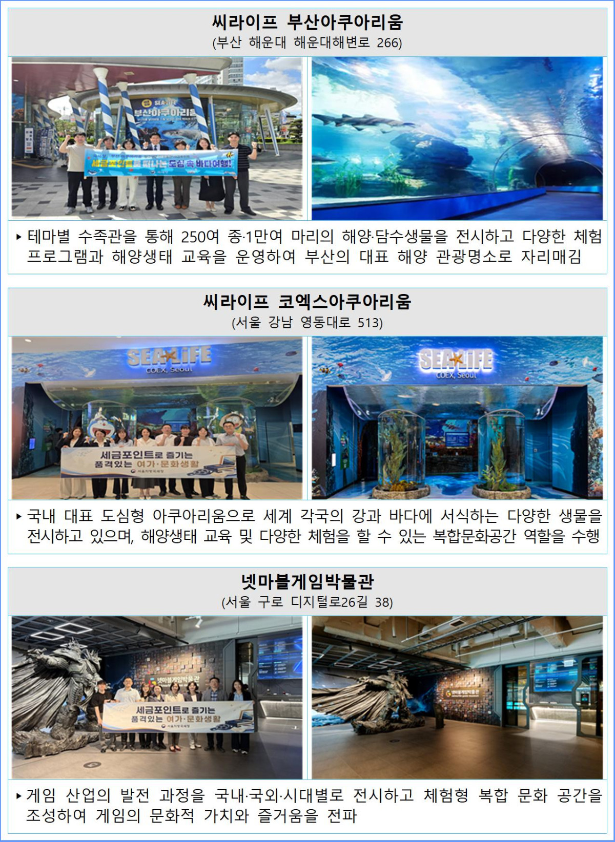 ▲확대된 세금포인트 사용처 소개 (자료제공=국세청)