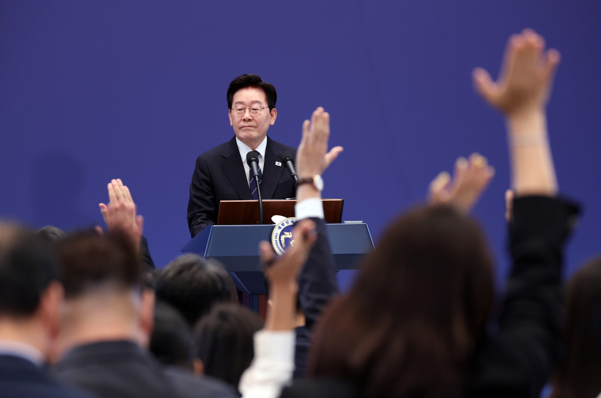 ▲이재명 대통령이 18일 청와대 영빈관에서 열린 기자회견에서 취재진의 질문을 받고 있다. 2026.9.18 (사진=연합뉴스)