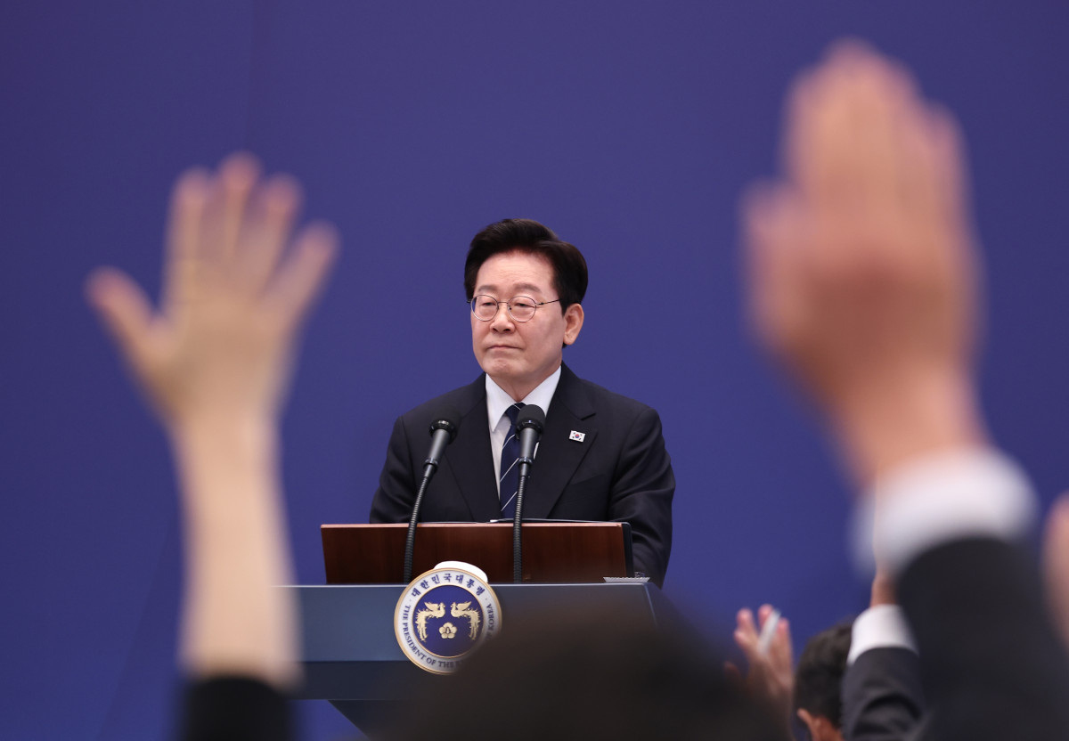 ▲이재명 대통령이 18일 청와대 영빈관에서 열린 기자회견에서 취재진의 질문을 받고 있다. 2026.9.18 (사진=연합뉴스)
