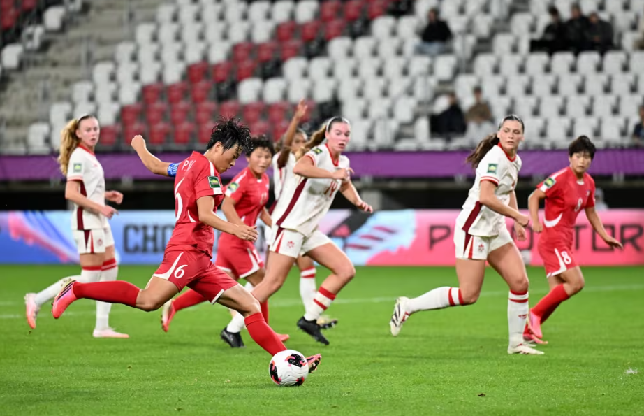▲2026 국제축구연맹(FIFA) 20세 이하(U-20) 여자 월드컵 8강전 북한과 캐나다의 경기. (출처=FIFA 홈페이지 캡처)