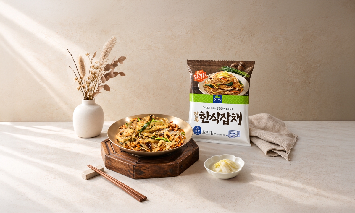 ▲냉동면밀키트 전통한식잡채 제품 사진. (사진제공=면사랑)