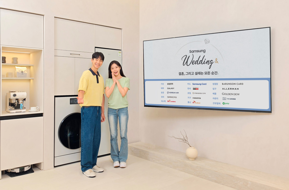 ▲삼성전자는 예비부부들의 라이프스타일에 맞는 혼수 가전 제안과 함께 결혼 준비 전 과정에서 보다 알뜰하고 편리하게 다양한 혜택을 누릴 수 있도록 폭넓은 솔루션을 선보인다. (사진=삼성전자)