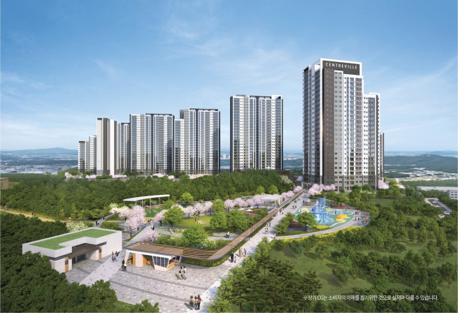▲'검단 센트레빌 그랑포레' 투시도. (사진제공=동부건설)