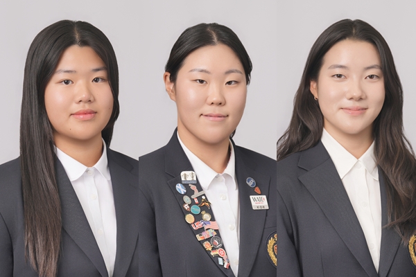 ▲왼쪽부터 김규빈, 박서진, 양윤서. (사진제공=대한골프협회)