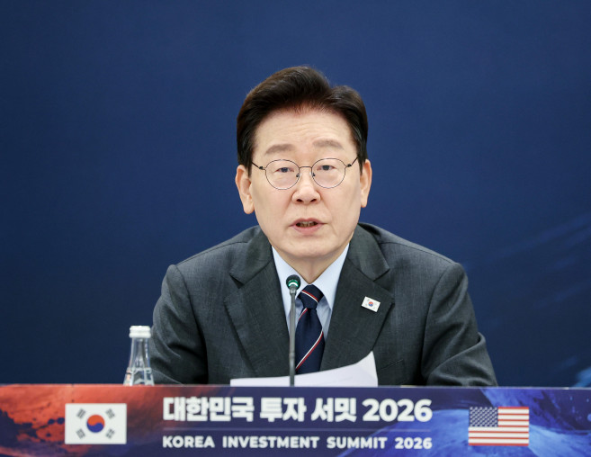 ▲이재명 대통령이 23일(현지시간) 미국 뉴욕 한 호텔에서 열린 '대한민국 투자 서밋 2026' 행사에서 발언하고 있다. 2026.9.23 (연합뉴스)