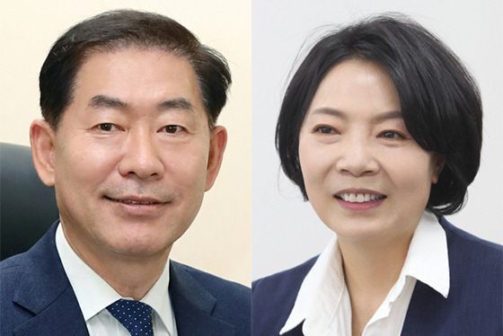 ▲사진 왼쪽부터 백승주, 윤난실 전남광주통합특별시 정무직 부시장 내정자. (독자)