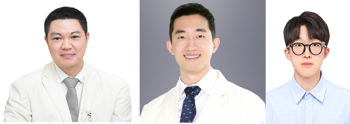 ▲(왼쪽부터)성필수 서울성모병원 소화기내과 교수, 탁권용 서울성모병원 소화기내과 임상강사, 김민구 가톨릭대학교 석사과정생 (사진제공=서울성모병원)