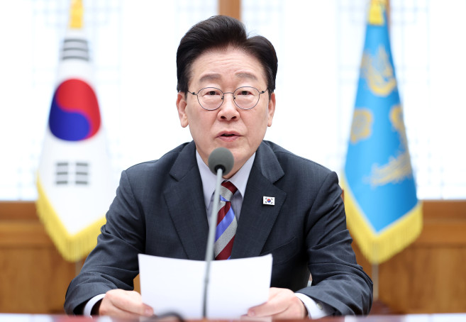 ▲이재명 대통령이 29일 청와대에서 열린 메가프로젝트 제3차 민관합동 점검회의에서 발언하고 있다. 2026.9.29 (연합뉴스)