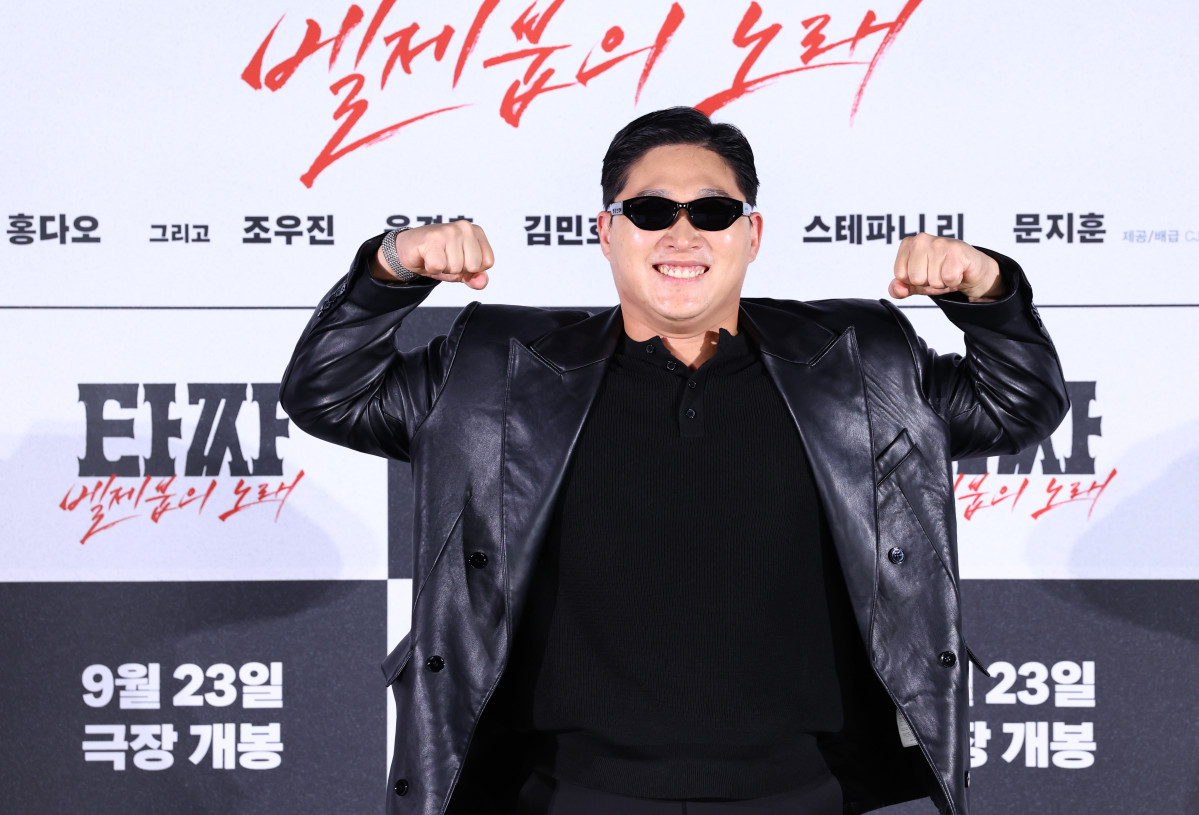 ▲배우 문지훈이 18일 서울 용산구 CGV용산아이파크몰에서 열린 영화 '타짜: 벨제붑의 노래' 제작보고회에서 포즈를 취하고 있다. (연합뉴스)