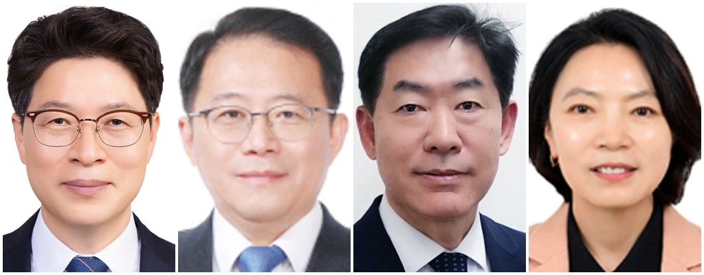 ▲왼쪽부터 황기연 행벙문화부시장·강명수 산업경제부시장과 백승주 균형발전부시장·윤난실 시민주권부시장 후보자. (연합뉴스)