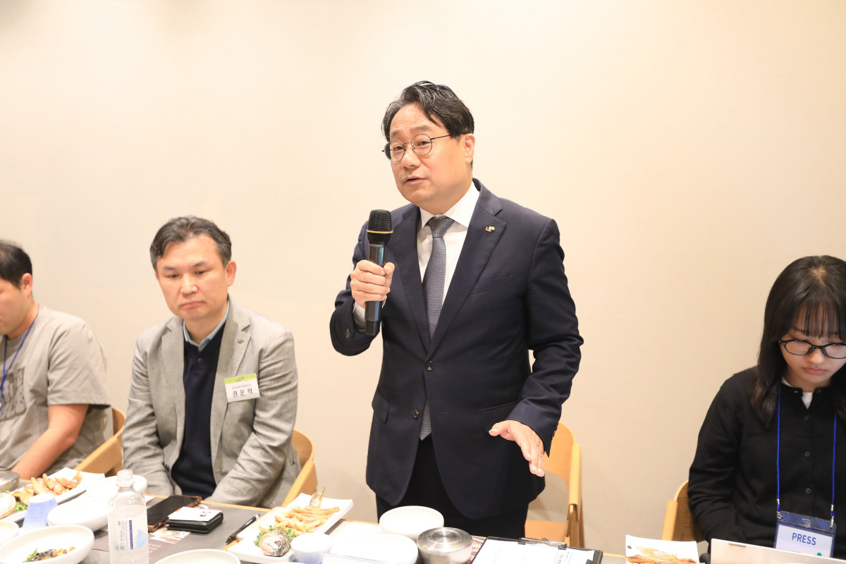 ▲이성훈 한국토지주택공사 사장이 30일 경기 용인에서 열린 기자간담회에서 발언하고 있다. (사진제공=한국토지주택공사)