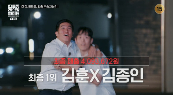 ▲'스트릿 레스토랑 파이터' 우승(사진=tvN 방송화면 캡처)