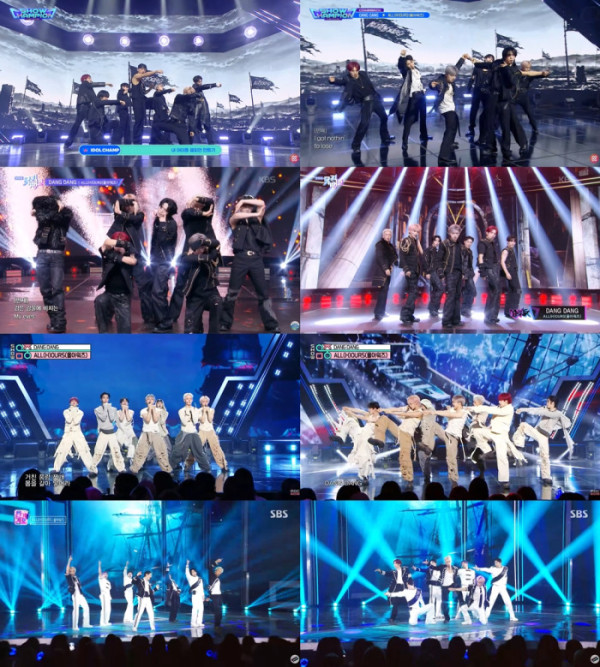 ▲올아워즈(사진출처 = MBC M '쇼! 챔피언', KBS2 '뮤직뱅크', MBC '쇼! 음악중심', SBS '인기가요' )