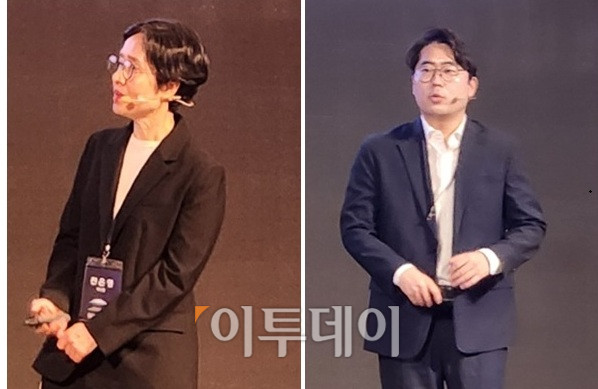 ▲전은영 아리바이오랩 부사장(왼쪽)과 프레드 킴 아리바이오 미국지사장. (이상민 기자 imfactor@)