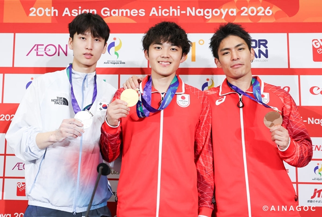 ▲2026 아이치·나고야 아시안게임 남자 볼더 2위 이도현 선수(좌). (사진제공=2026 아이치·나고야 아시안게임 조직위원회)