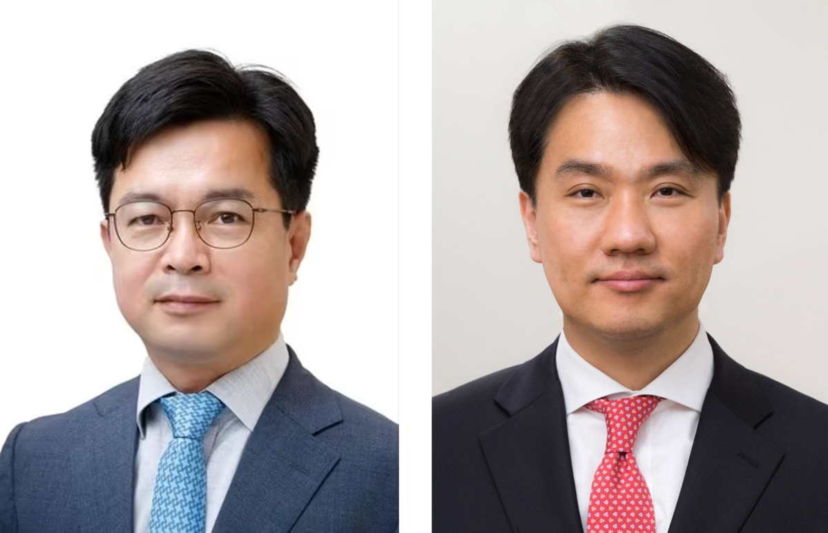 ▲(사진 왼쪽부터) 신진창 금융위 사무처장과 이형주 금융정보분석원(FIU) 원장 (사진제공=금융위원회)