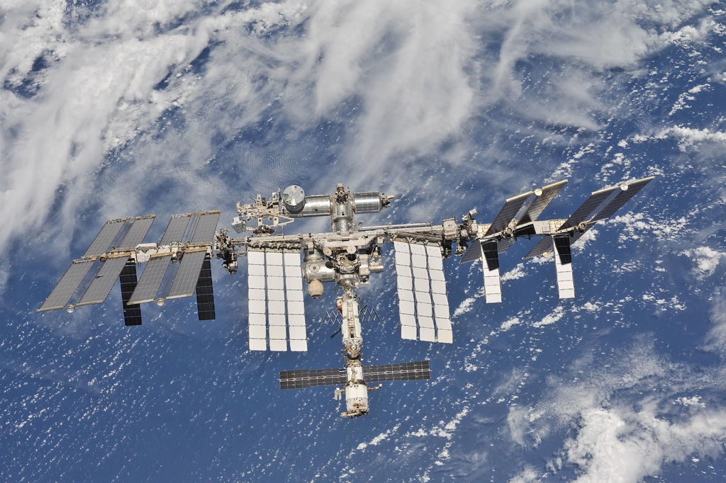 ▲지구 궤도의 국제우정거장. (사진제공=나사(NASA))