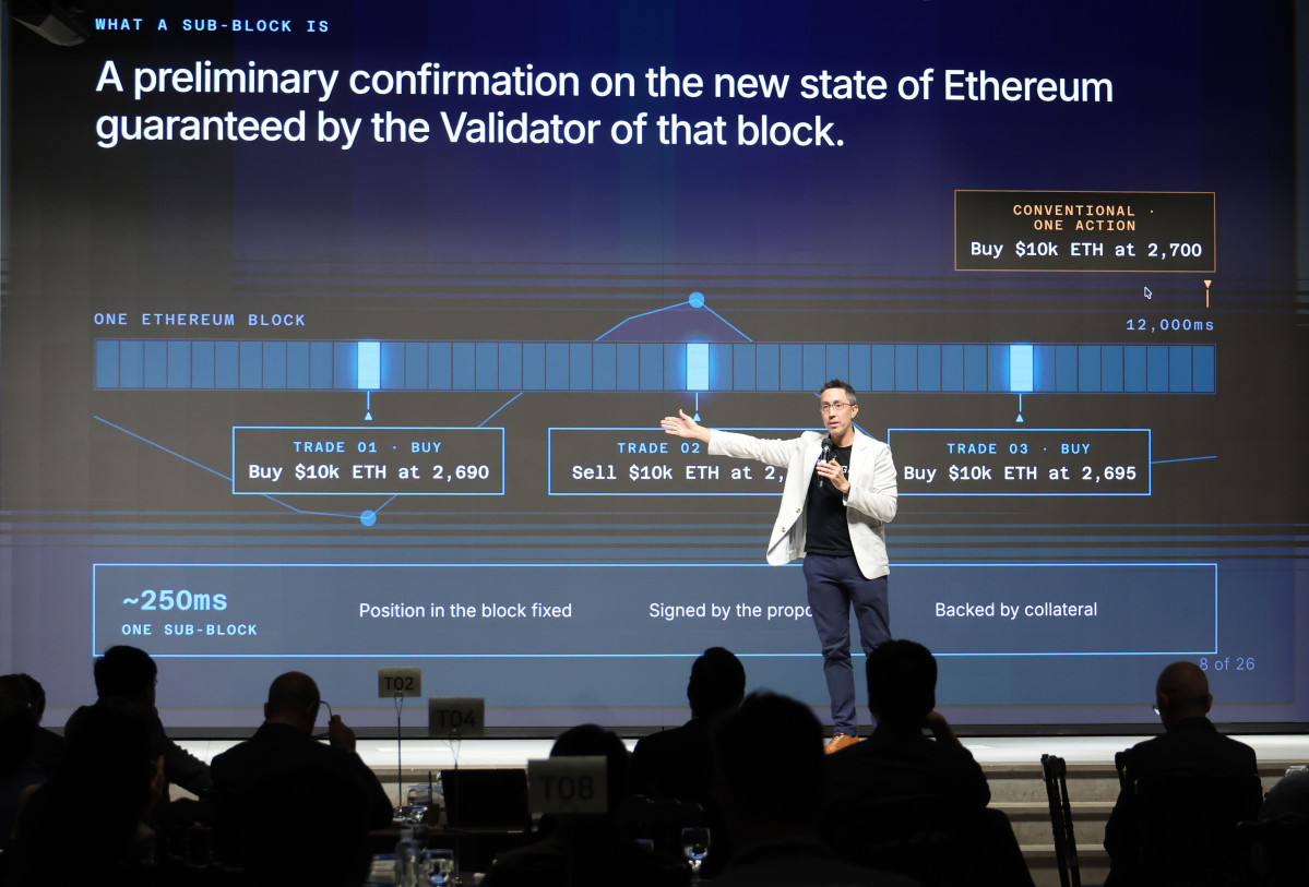 ▲케빈 렙소(Kevin Lepsoe) 이더가스 창업자가 1일 서울 강남구 엘리에나호텔에서 열린 ‘ETH CONNECT 2026’에서 기조연설을 하고 있다. 이투데이·넥스블록·언디파인드랩스(Undefined Labs)가 주최한 ETH CONNECT 2026은 국내 금융기관과 글로벌 이더리움 기업이 만나 실제 사업 협력 방안을 논의하기 위해 마련됐다. 토큰화 자산을 어떤 금융상품으로 만들고 거래할지, 금융기관이 블록체인을 활용하려면 어떤 기술과 규제가 필요한지 등을 살펴본다. 기술 소개를 넘어 공동 사업으로 이어질 접점을 찾는 것이 목표다. 고이란 기자 photoeran@