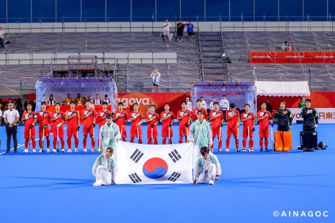▲2026 아시안게임에 출전한 남자 하키대표팀. (연합뉴스)