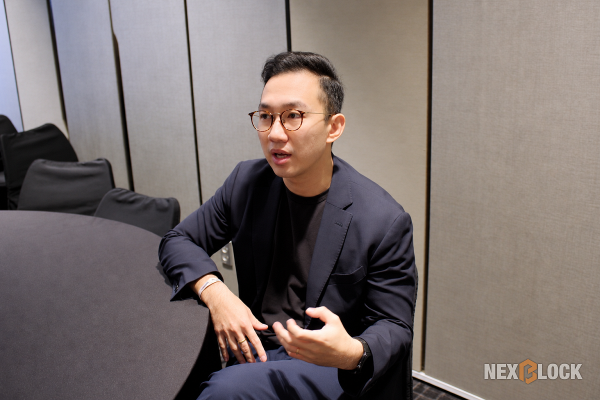 ▲메시 제이슨 네 윈 APAC 대표가 KBW2026 참석을 계기로 서울 워커힐호텔에서 넥스블록과 인터뷰를 진행했다