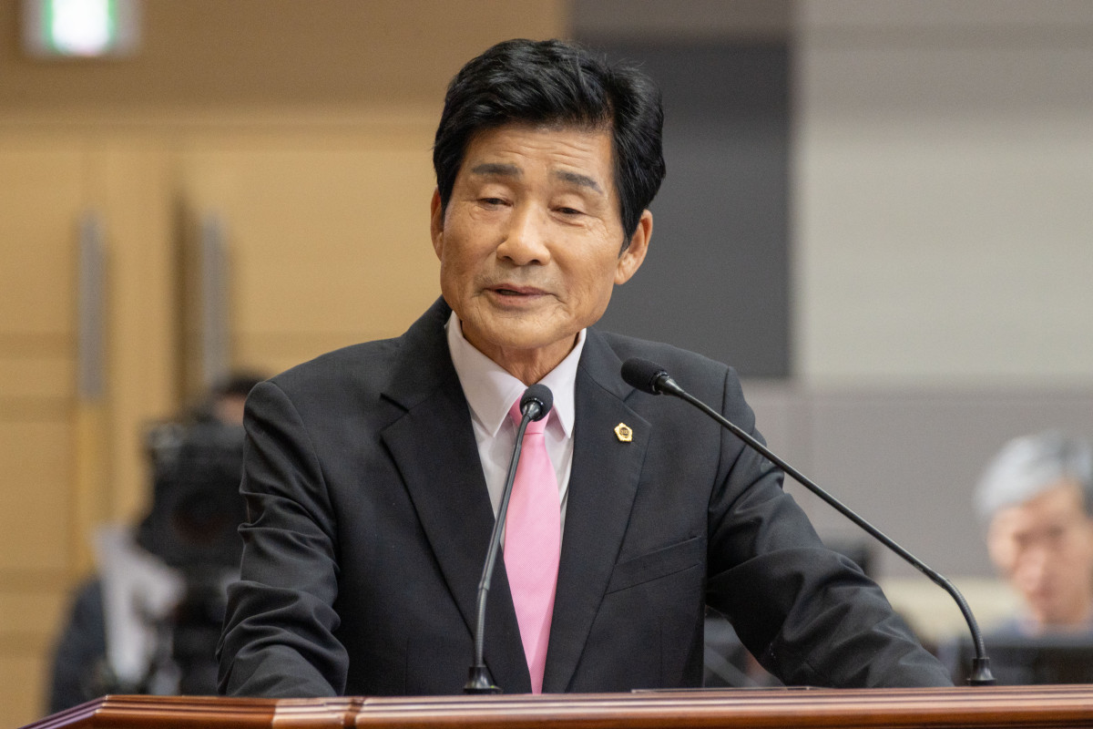 ▲최태림 경북도의원이 2일 도의회 본회의에서 도정질문을 하고 있다. (경북도의회)