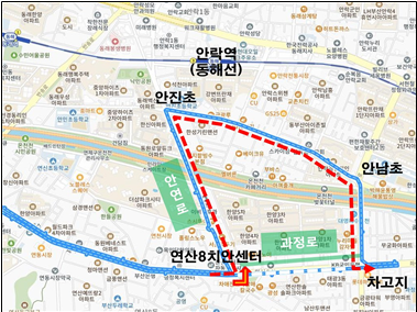 ▲바뀐 86번 버스 양방향 노선도 (사진제공=이열 시의원)
