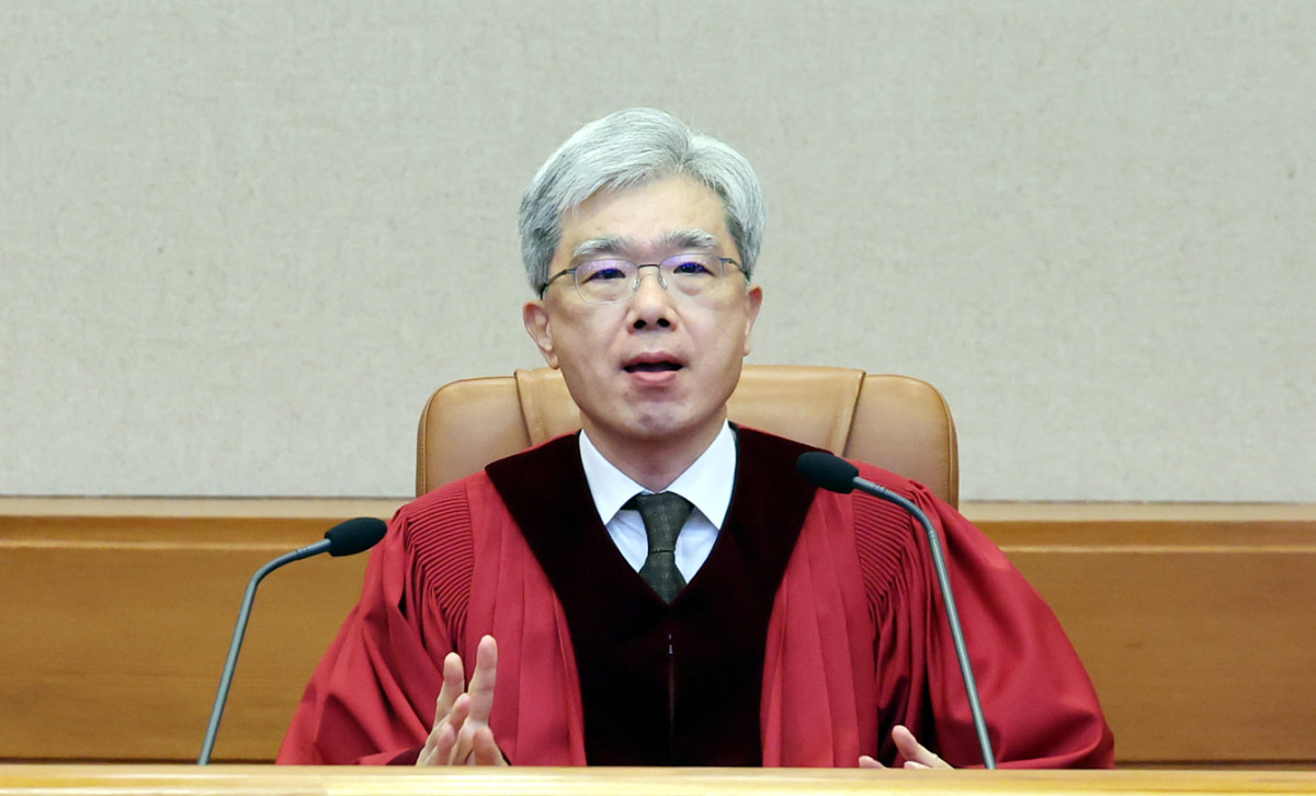 ▲김상환 헌법재판소장이 9월17일 오후 서울 종로구 헌법재판소에서 열린 '2026헌가1 구 지방세법 제47조 제1호 등 위헌제청' 등 총 41건의 심판사건에 대한 선고에 참석해 있다. (뉴시스)