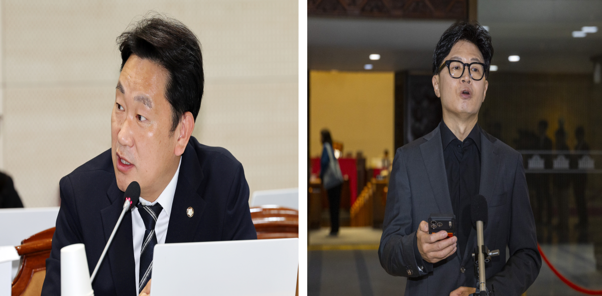 ▲(사진 왼쪽부터) 곽상언 더불어민주당 의원과 한동훈 무소속 의원 (사진제공=연합뉴스)