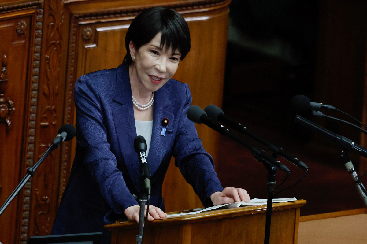 ▲다카이치 사나에 일본 총리가 5일 국회에서 시정방침 연설을 하고 있다. (도쿄/로이터연합뉴스)