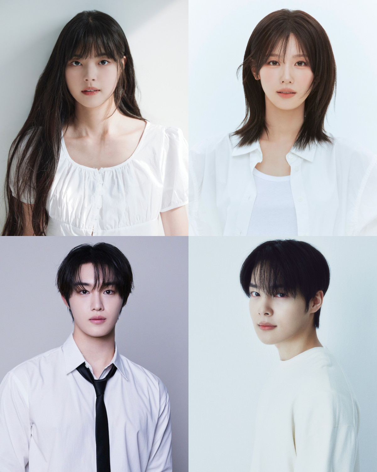 ▲왼쪽 위부터 시계방향으로 배우 홍예지, 미연, 김민기, 현석. (사진제공=빅프렌즈, 큐브엔터테인먼트, 매니지먼트 런, 사수자리컴퍼니)