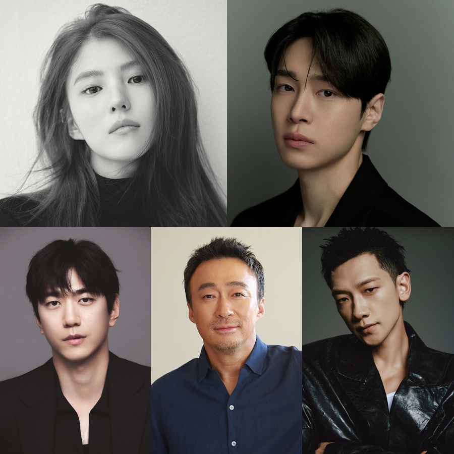 ▲왼쪽 위부터 시계방향으로 한소희, 강유석, 정지훈(비), 이성민, 성준. (연합뉴스)