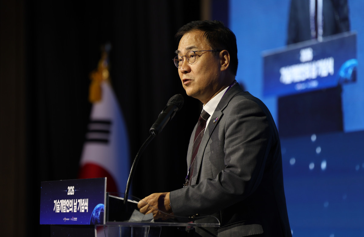 ▲국회 과학기술정보방송통신위원회 야당 간사 최형두 국민의힘 의원이 9월 7일 서울 여의도 페어몬트 앰배서더 서울에서 열린 2026 기술개발인의 날 기념식에서 축사를 하고 있다. (뉴시스)