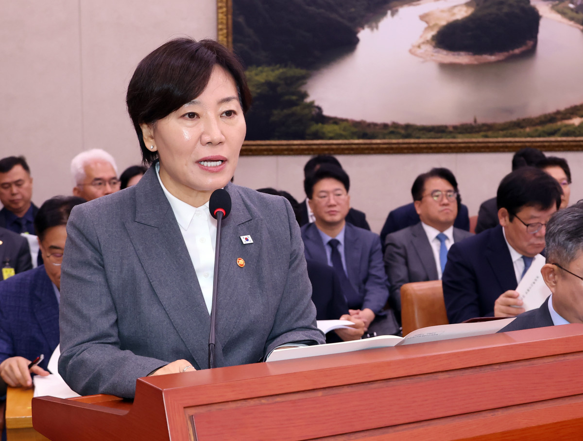 ▲송미령 농림축산식품부 장관이 7일 국회에서 열린 농림축산식품해양수산위원회 국정감사에서 업무보고를 하고 있다. (연합뉴스)