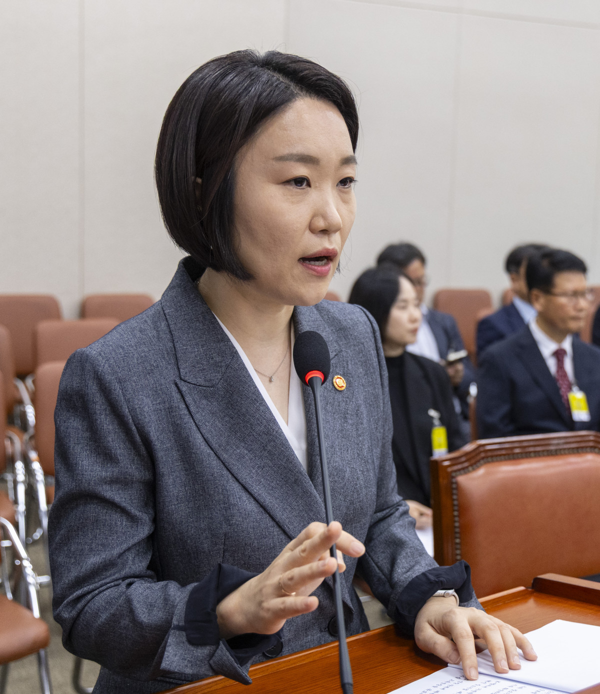 ▲이소영 중소벤처기업부 장관이 7일 국회에서 열린 산업통상자원중소벤처기업위원회 국정감사에 출석해 기관 보고를 하고 있다. (사진제공=연합뉴스)