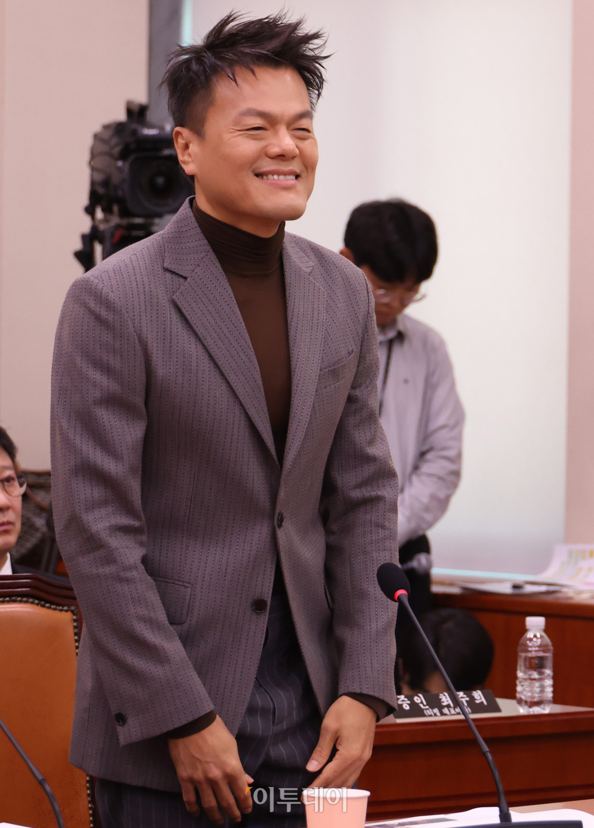 ▲박진영 대중문화교류위원회 공동위원장이 7일 서울 여의도 국회 문화체육관광위원회 국정감사에 참석하고 있다. 고이란 기자 photoeran@