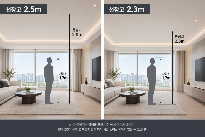 ▲천장고 관련 참고 이미지. (사진제공=더피알)
