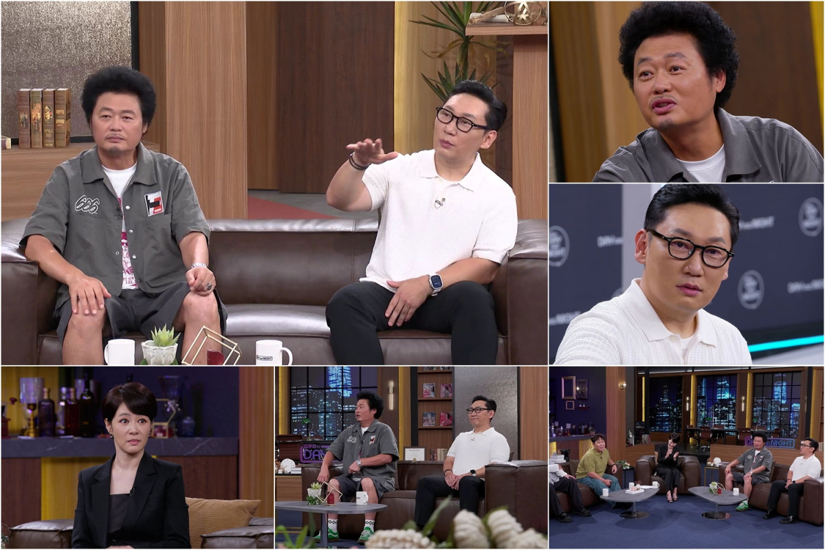 ▲'김주하의 데이앤나잇'에 출연한 코미디언 윤택과 이승윤. (사진제공=MBN)