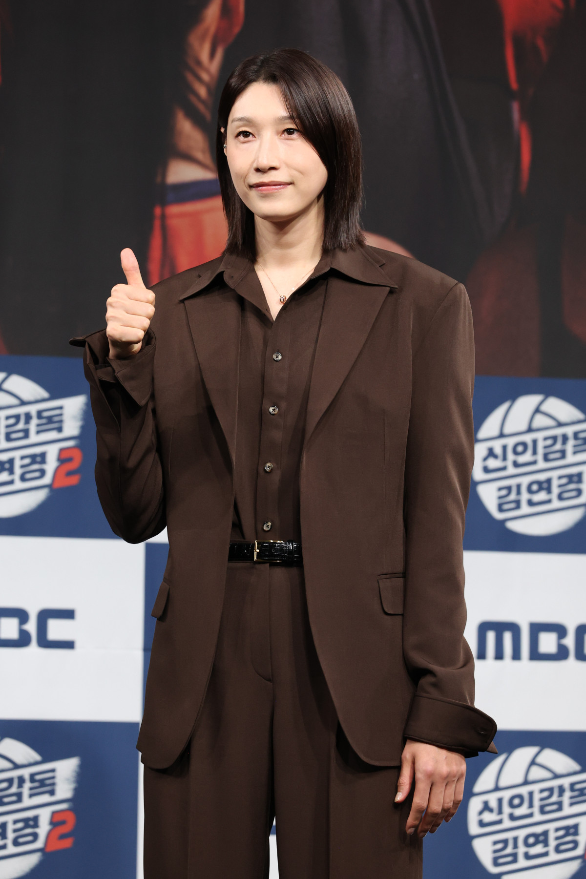▲김연경 감독이 8일 서울 마포구 상암동 MBC사옥에서 열린 MBC '신인감독 김연경2' 제작발표회에서 포즈를 취하고 있다. (연합뉴스)