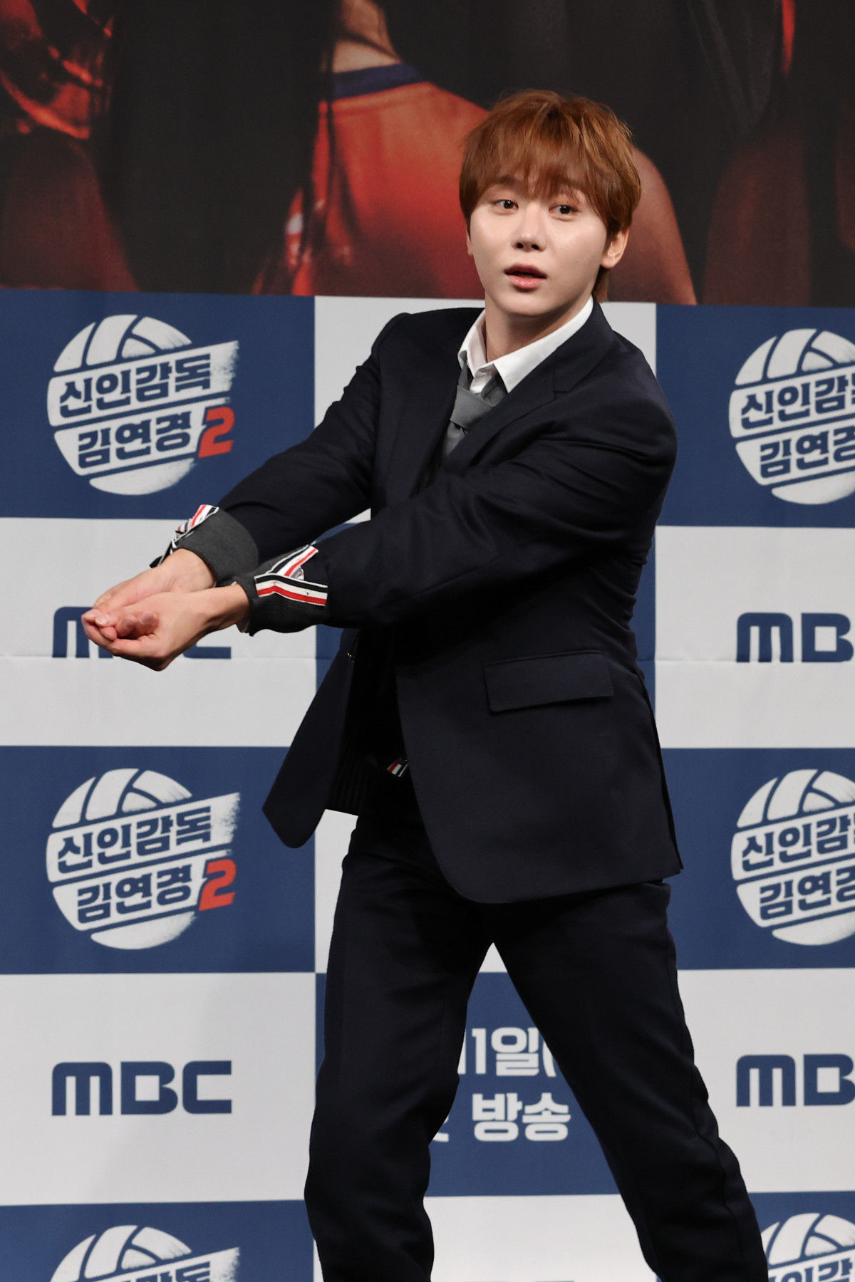 ▲그룹 세븐틴 부승관이 8일 서울 마포구 상암동 MBC사옥에서 열린 MBC '신인감독 김연경2' 제작발표회에서 포즈를 취하고 있다. (연합뉴스)