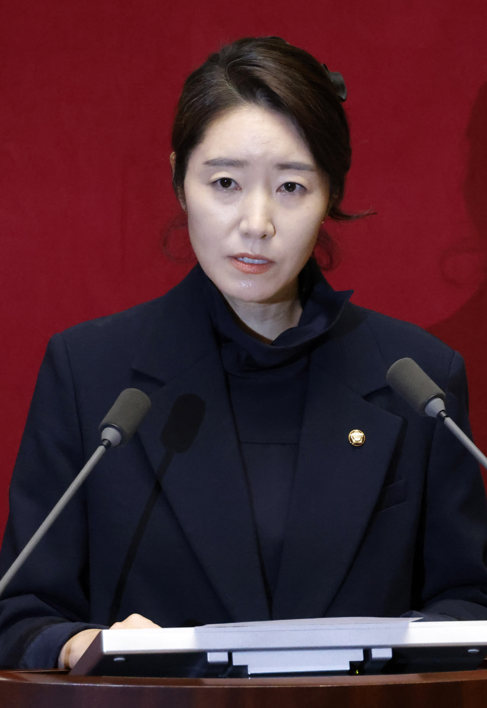 ▲공천헌금 1억원 수수 혐의를 받는 강선우 무소속 의원이 지난 2월 서울 여의도 국회 본회의에서 자신의 체포동의안 관련 신상발언을 하고 있다. 고이란 기자 photoeran@ (이투데이DB)